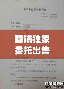 商铺独家委托出售,独家委托出售协议