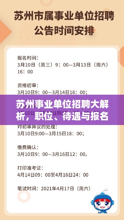 苏州事业单位招聘大解析，职位、待遇与报名全攻略！