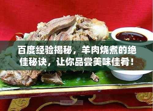百度经验揭秘，羊肉烧煮的绝佳秘诀，让你品尝美味佳肴！