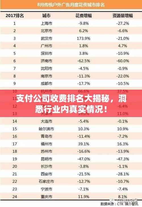 支付公司收费排名大揭秘，洞悉行业内真实情况！