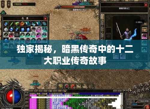 独家揭秘,暗黑传奇中的十二大职业传奇故事